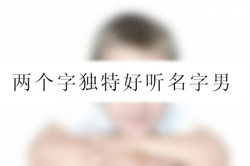 兩個(gè)字獨(dú)特好聽名字男